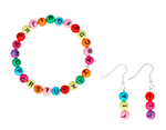 99668 Perles plastique lettres coloris assorties 7 5mm trou 1 4mm 750u aprox En bocal Innspiro - Article2