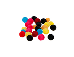 99680 Perles plastique velours coloris assorties mix diam 6 et 8mmm 850 unites aprox En bocal Innspiro - Article