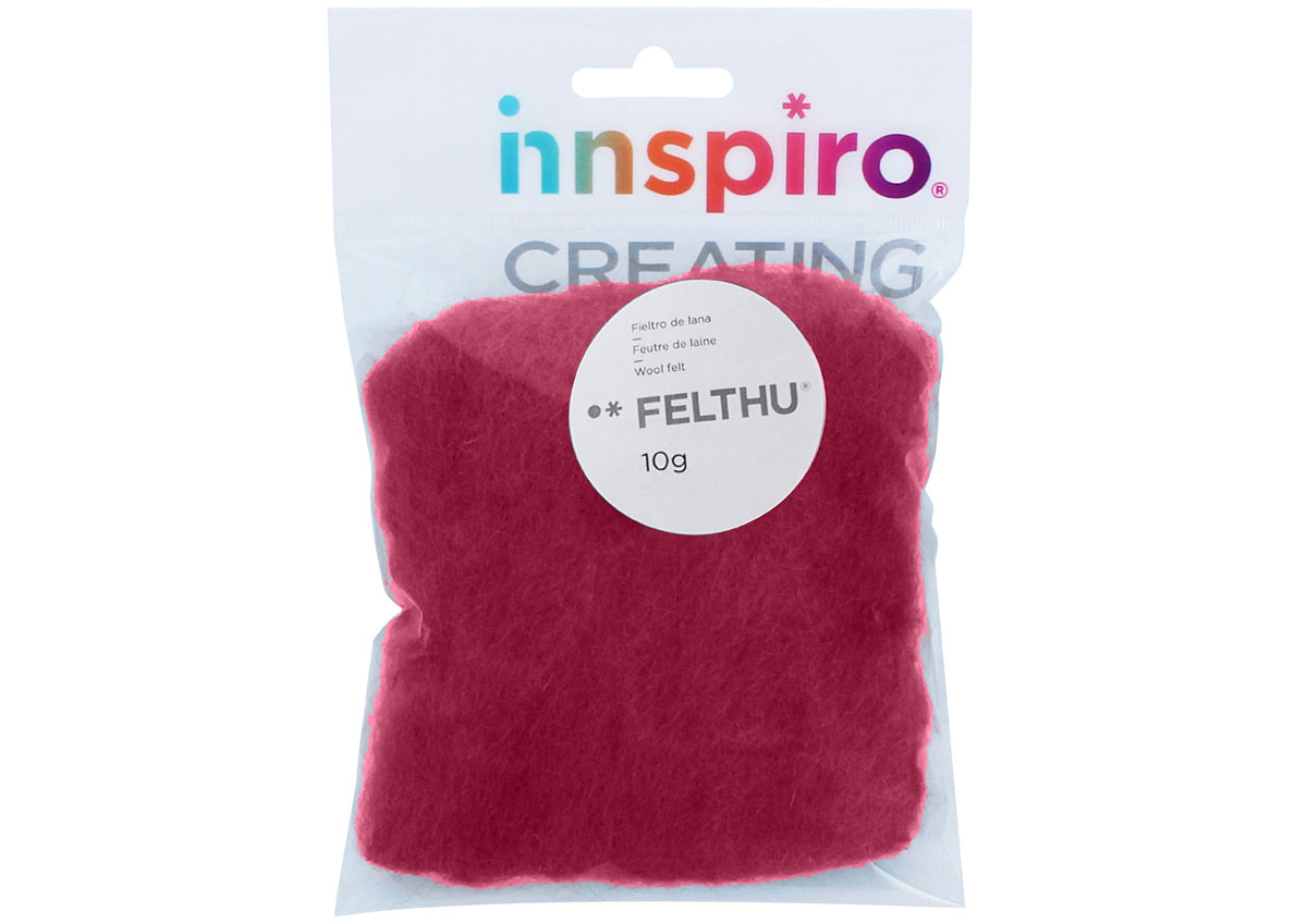 A1415 Fieltro de lana rosa fuerte Felthu