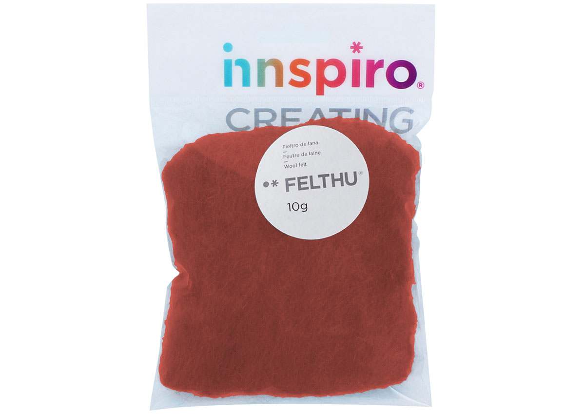 A1422 Fieltro de lana rojo oscuro Felthu