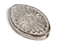 Z150052 A150052 Perle metallique aluminium ovale argente Innspiro - Article