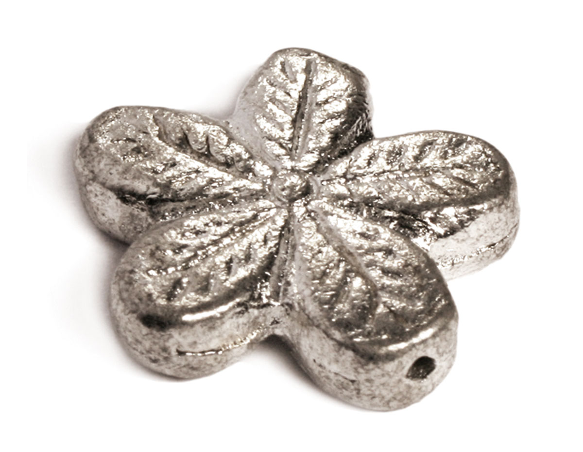 Z150055 A150055 Perle metallique aluminium fleur argentee Innspiro