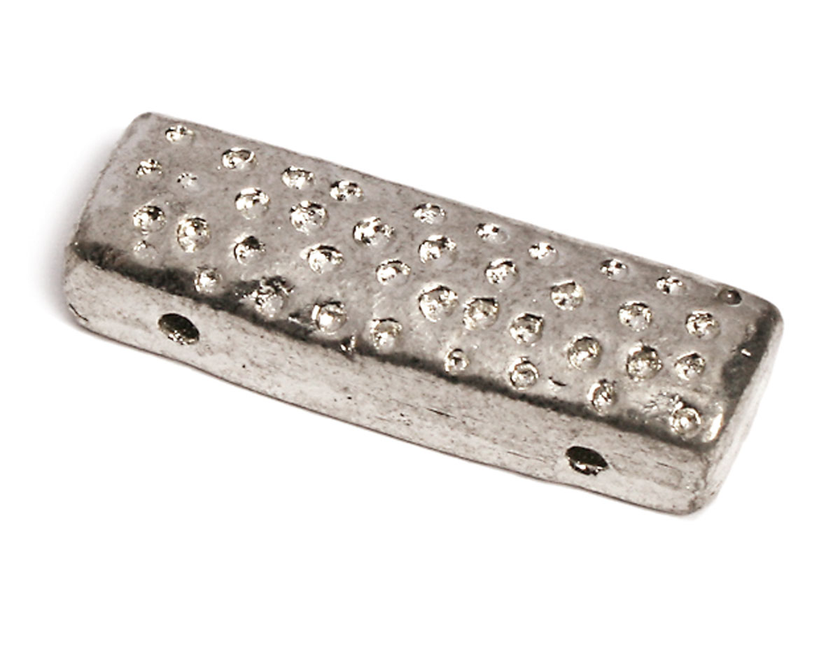 A150064 Z150064 Perle metallique aluminium rectangle avec relief Innspiro