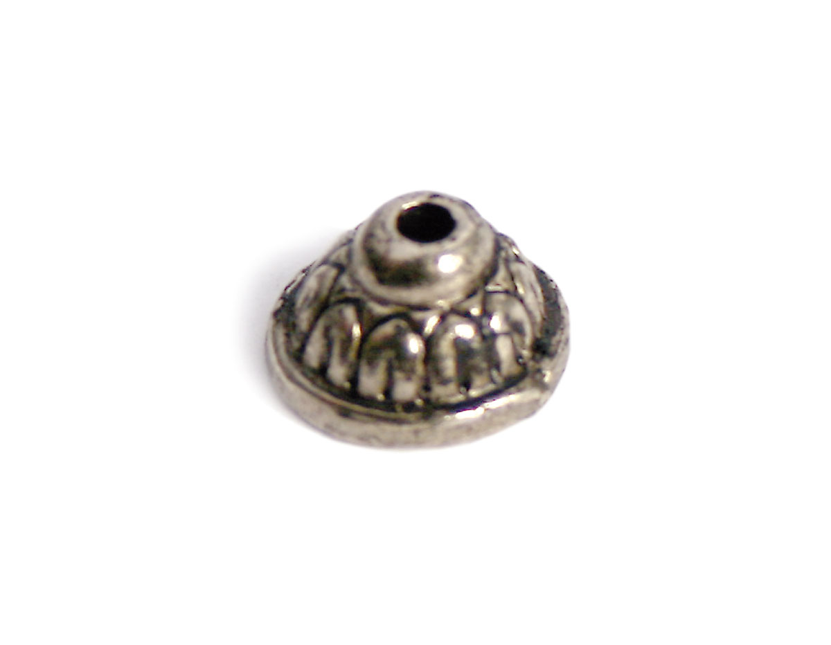 Z150081 A150081 Cache noeuds metallique zamak avec trou semi boule argente vieilli Innspiro