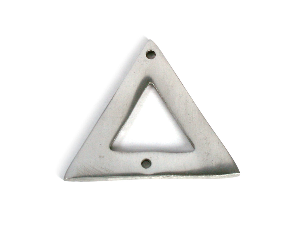 A150120 Z150120 Pendentif metallique aluminium triangle argente Innspiro