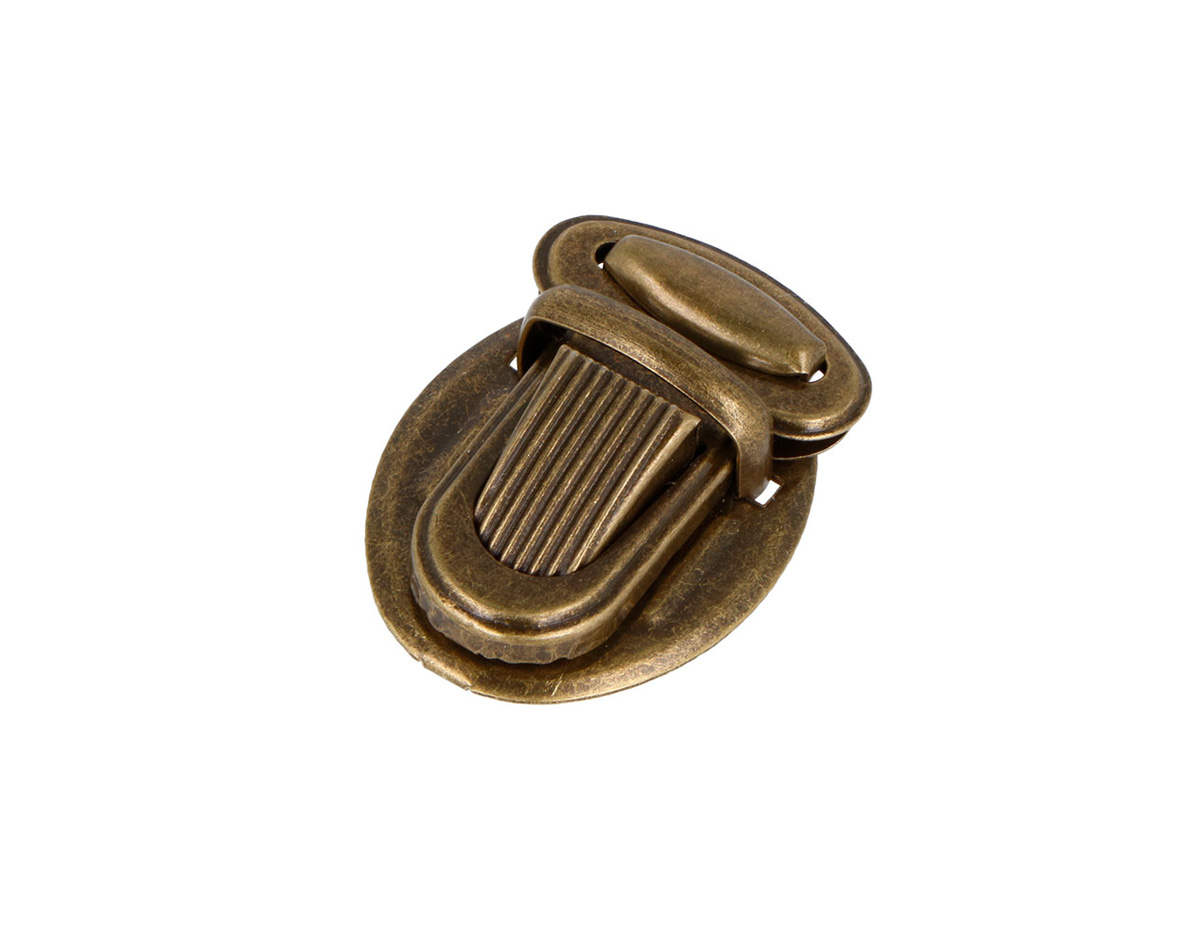 A21010202 Broche Tupi Ovalado Acero Oro Viejo 34x25 mm 3u Innspiro