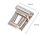 A21060201 Broche Tupi Rectangulaire Acier Nickel 31x27 mm 2u Innspiro - Article2