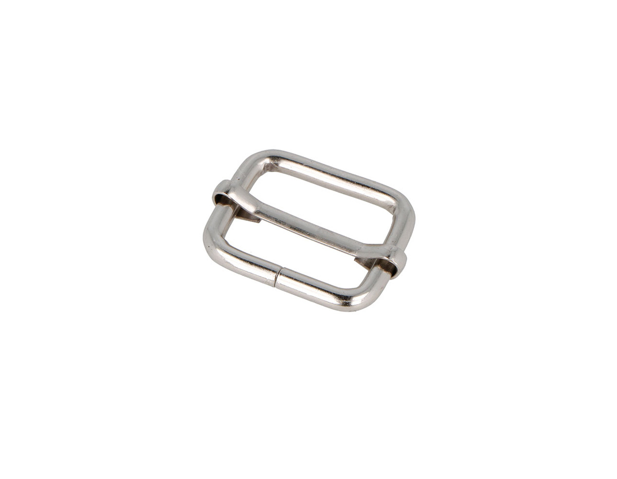 A35020501 Boucle Coulissante Rectangulaire Fer Nickel 26 mm 5u Innspiro