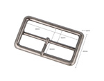 A35050303 Hebilla Rectangular Zamak Plata Vieja 60 mm 1u Innspiro - Ítem2