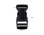 A35070406 Broche Doble Plastico Negro 15 mm 5u Innspiro - Ítem2