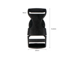 A35080406 Broche Doble Plastico Negro 19 mm 5u Innspiro - Ítem2