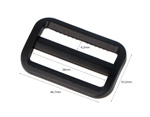 A35160406 Hebilla Corredera Rectangular Plastico Negro 38 mm 5u Innspiro - Ítem2