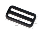 A35170406 Hebilla Corredera Rectangular Plastico Negro 52 5 mm 5u Innspiro - Ítem2