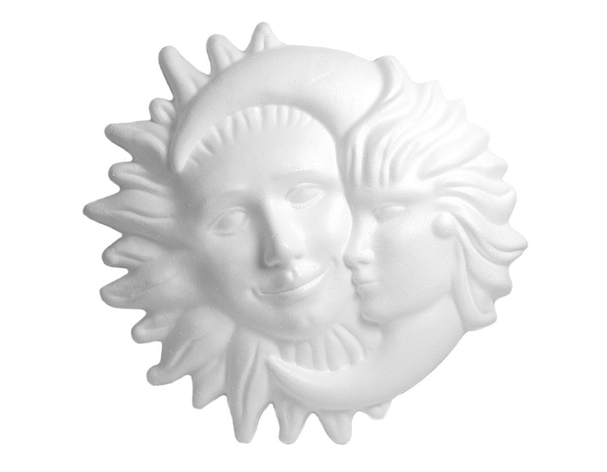 A3569 Soleil et lune avec relief de polystyrene Innspiro