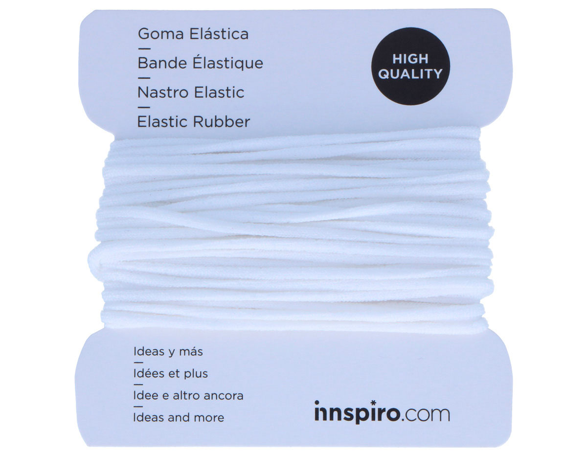 A40513 Cordon elastique blanc 2mm 5m Innspiro