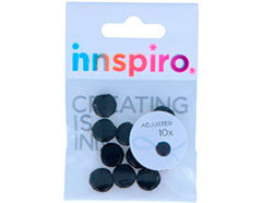 A40530 Arret de reglage noir silicone pour cordon elastique 1cm 10u Innspiro - Article