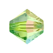A5328-214-4 02 Perles cristal Tupi 5328 peridot aurora boreale AB2X Swarovski Autorized Retailer - Article