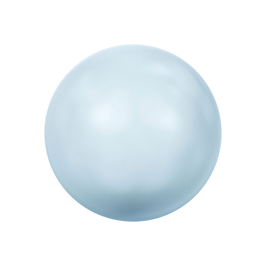 Perle céramique 10mm fleur blanc bleu - La Palette de Perles