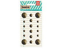 BAS-4113 BASICSMETAL STUDS - BRASS CIRCLES Basic Grey - Ítem