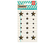 BAS-4222 BASICSMETAL STUDS - BRASS STARS Basic Grey - Ítem