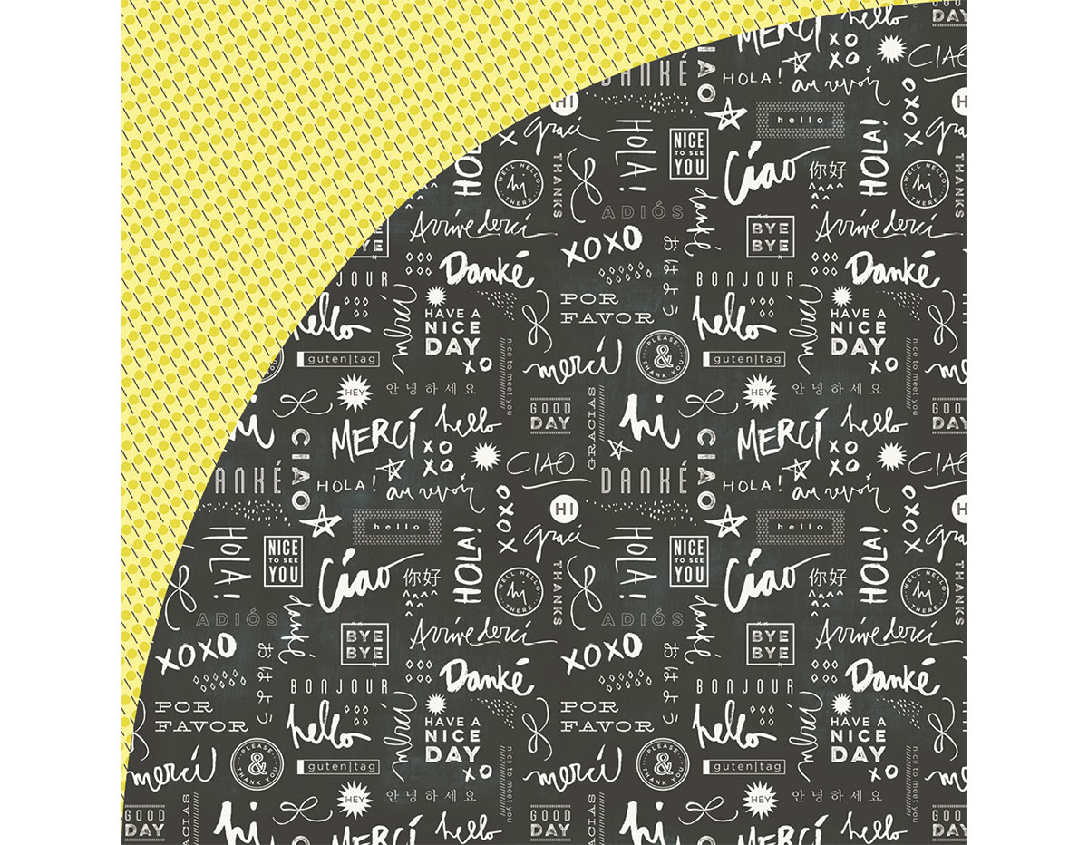 BSE-4908 Papier double face B-Side Hey There Basic Grey