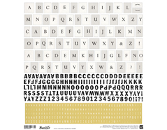 BTA-4885 Pegatinas alfabeto BARISTA Basic Grey - Ítem