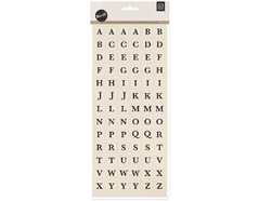 BTA-4890 Autocollants alphabet de carton pre decoupes BARISTA Basic Grey - Article