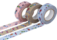 CL26336-02 Set 3 rubans adhesifs masking tape washi kokeshi Classiky s - Article