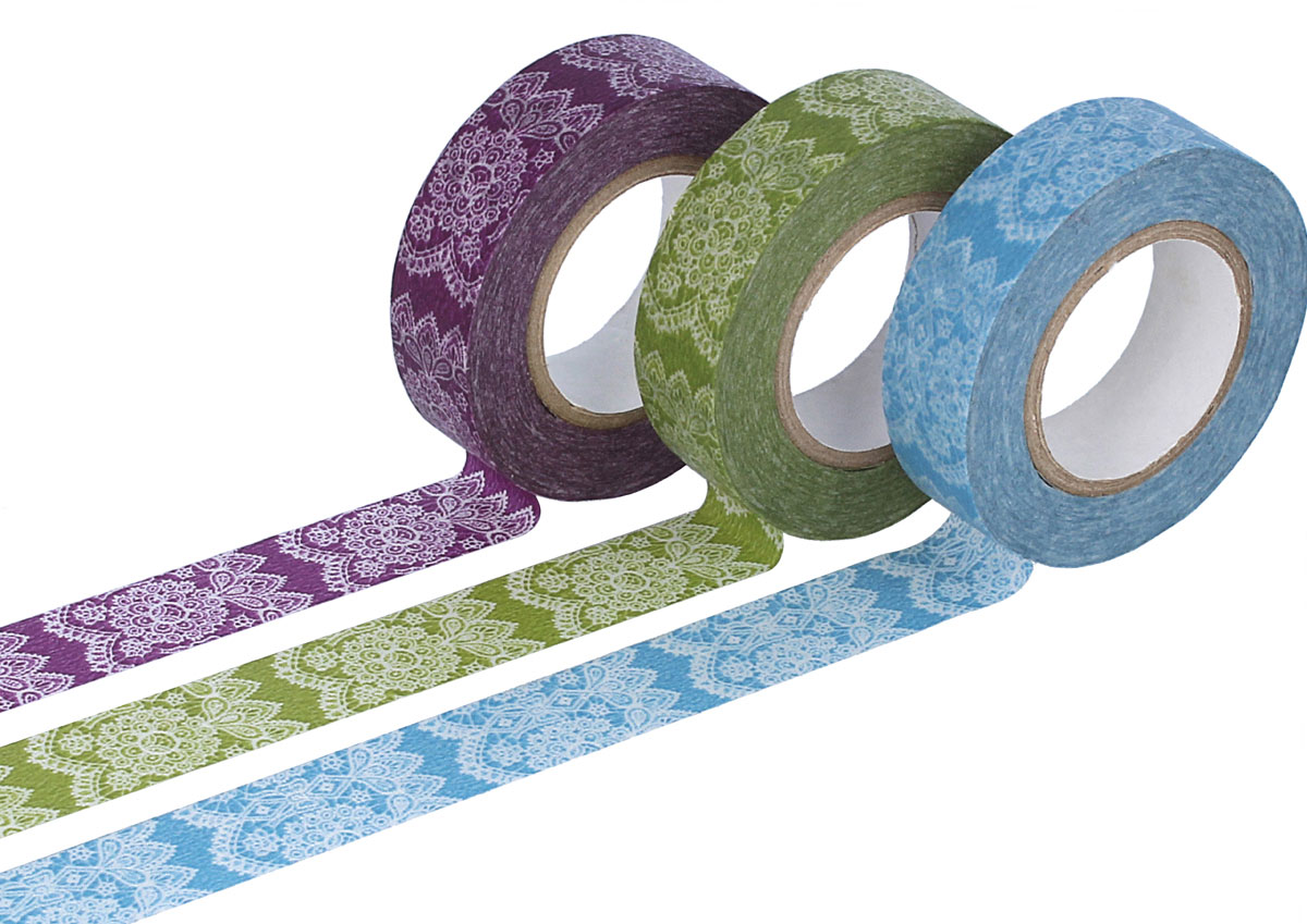 CL26336-04 Set 3 rubans adhesifs masking tape washi lace Classiky s