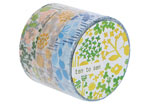 CL26531-02 Set 3 rubans adhesifs masking tape washi little garden couleurs assorties Classiky s - Article1