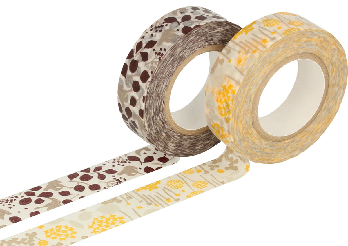 CL26532-02 Set 2 rubans adhesifs masking tape washi designs assortis B Classiky s