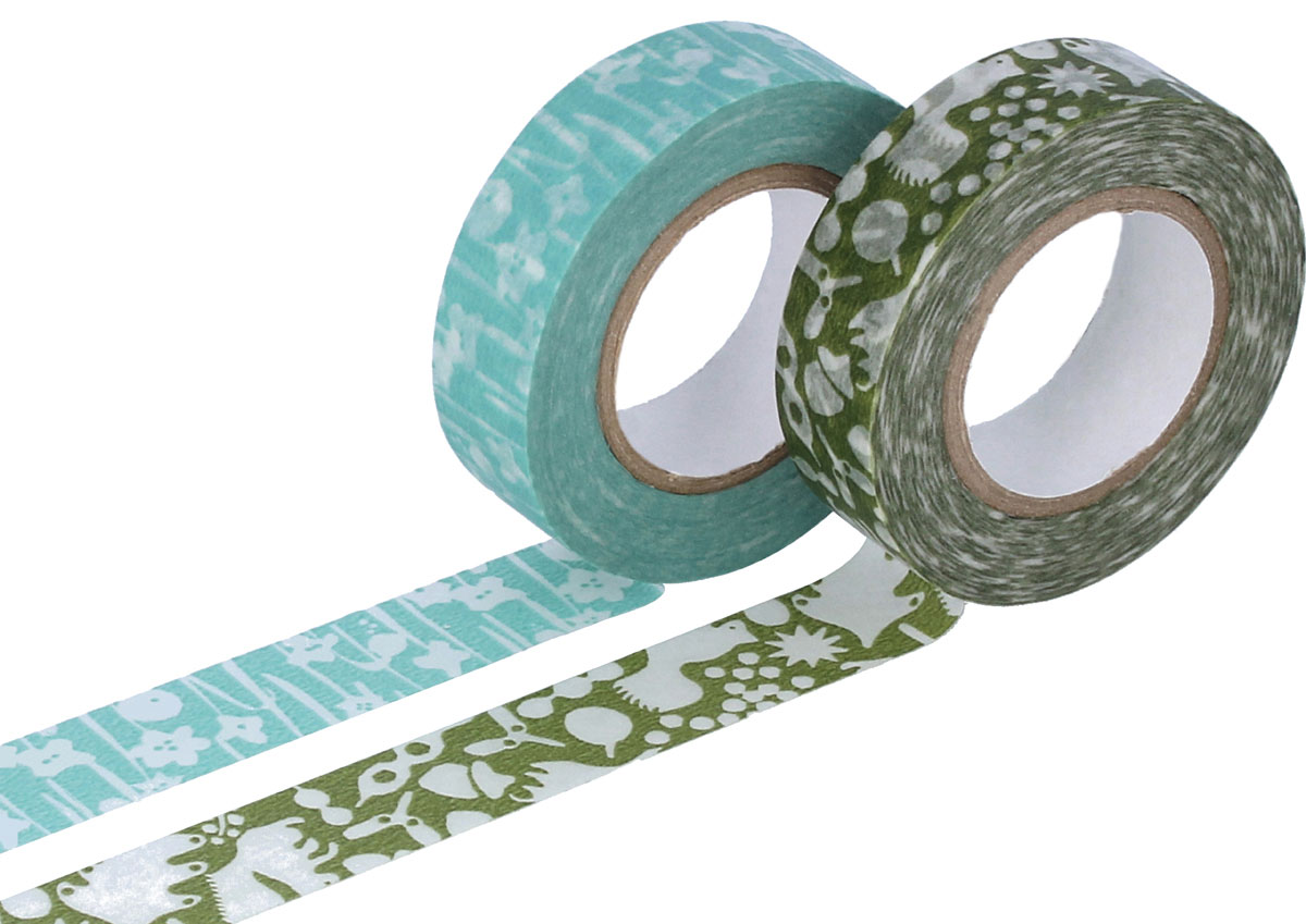 CL26532-05 Set 2 rubans adhesifs masking tape washi designs assortis E Classiky s