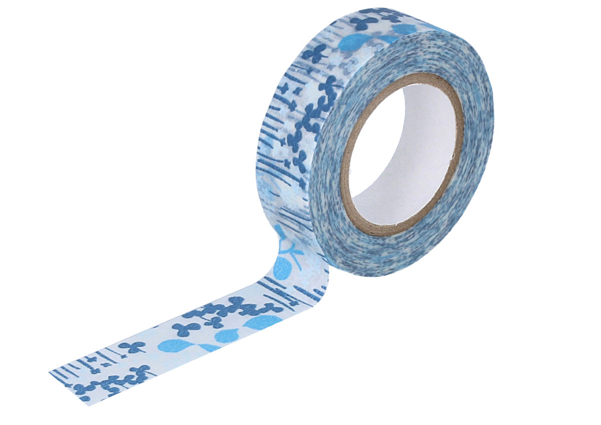CL26533-06 Cinta adhesiva masking tape washi little garden azul Classiky s