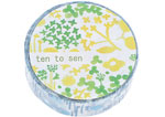 CL26533-06 Cinta adhesiva masking tape washi little garden azul Classiky s - Ítem1