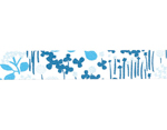 CL26533-06 Cinta adhesiva masking tape washi little garden azul Classiky s - Ítem2