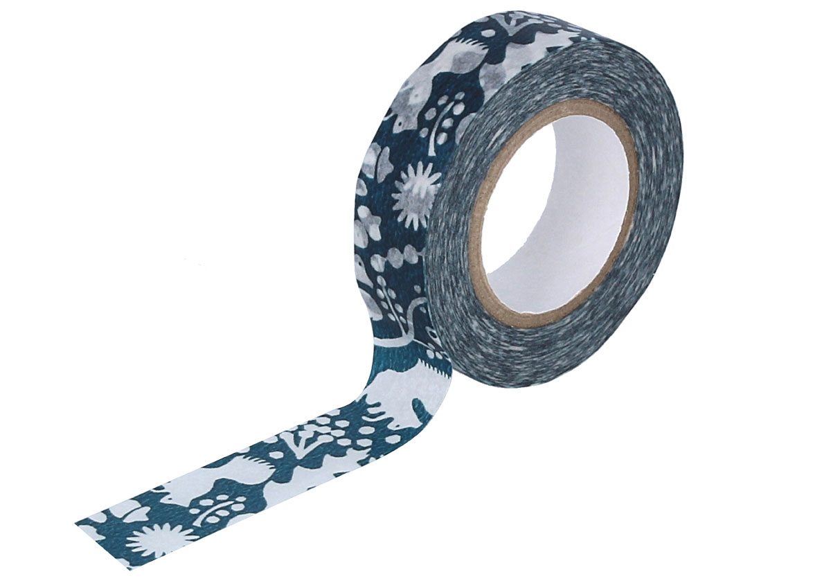 CL26533-07 Cinta adhesiva masking tape washi forest of squirrel azul marino Classiky s