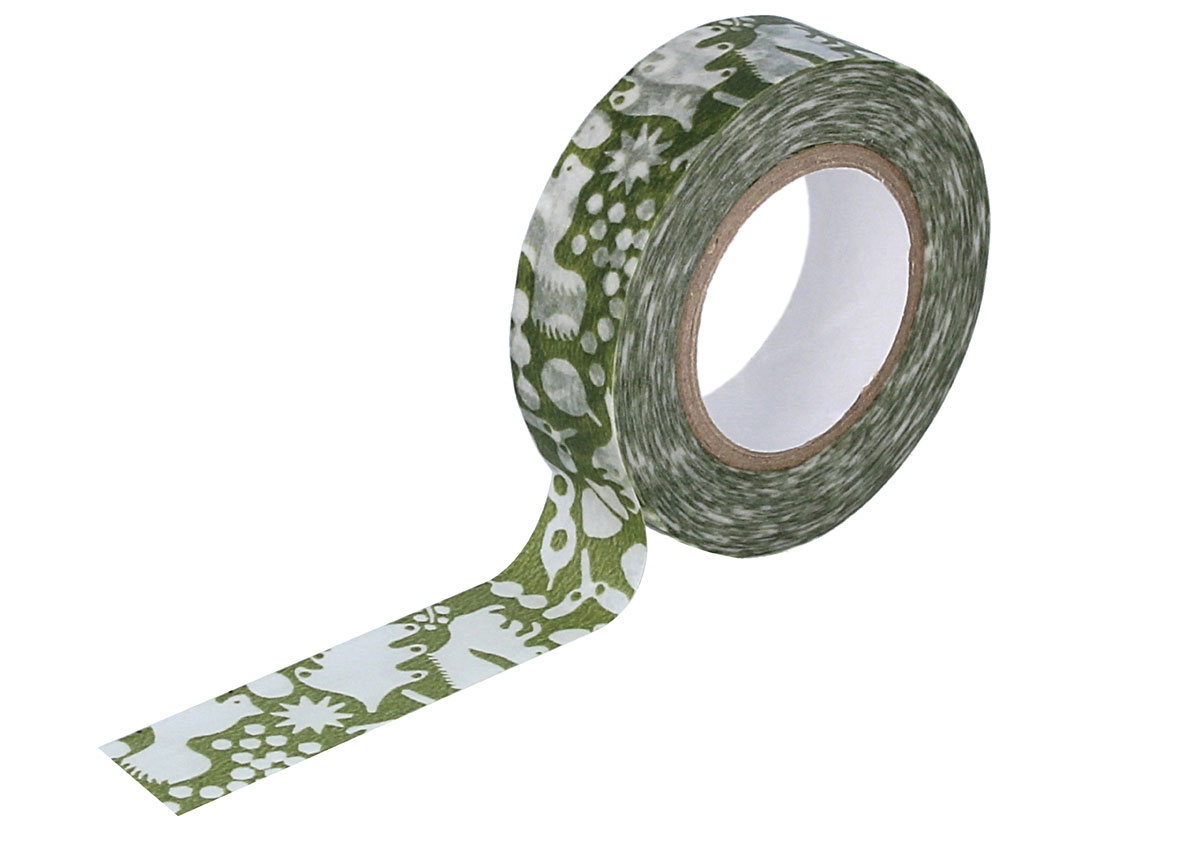 CL26533-08 Cinta adhesiva masking tape washi forest of squirrel verde Classiky s