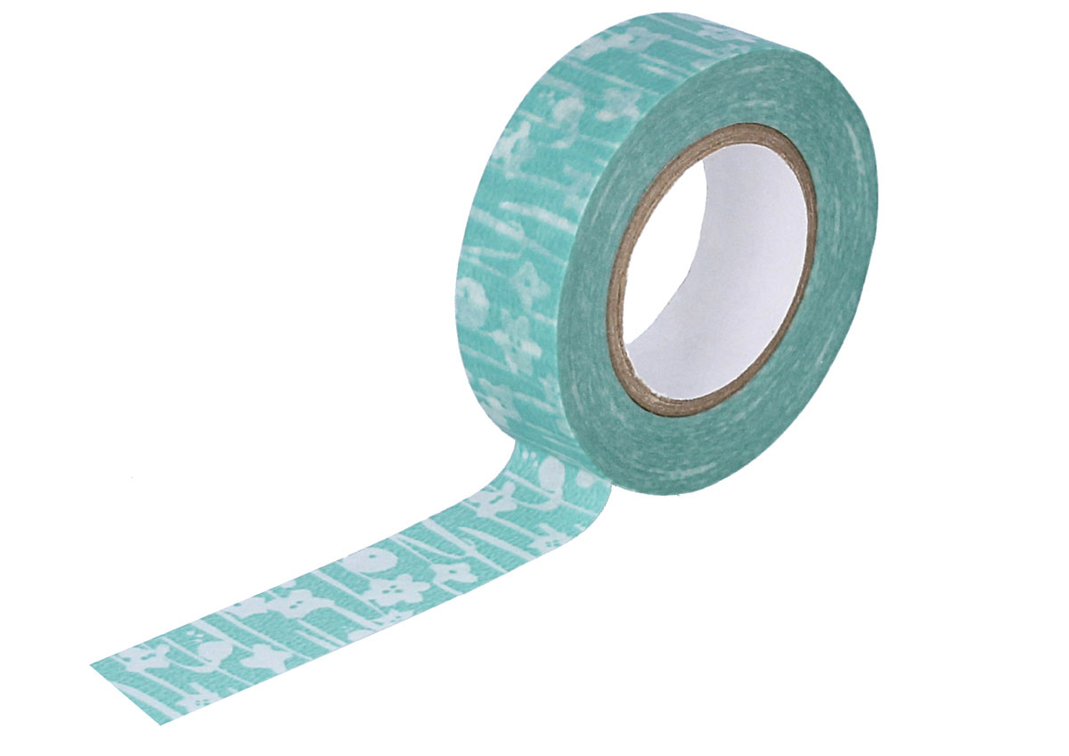 CL26533-10 Cinta adhesiva masking tape washi small flower azul Classiky s