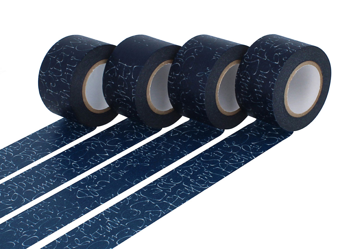 CL29117-01 Set 4 cintas adhesivas masking tape washi kuckuck azul marino Classiky s