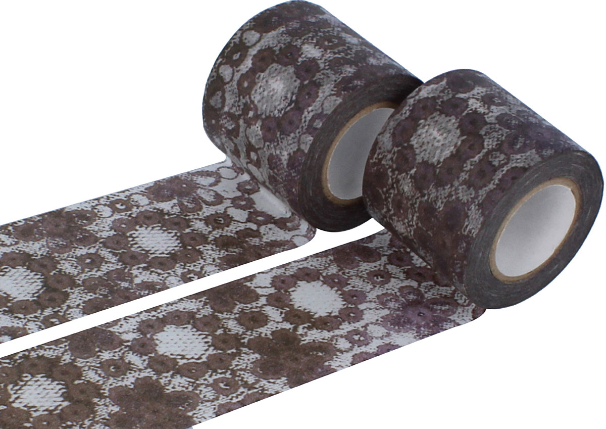 CL29120-02 Set 2 rubans adhesifs masking tape washi zwilinge marron Classiky s