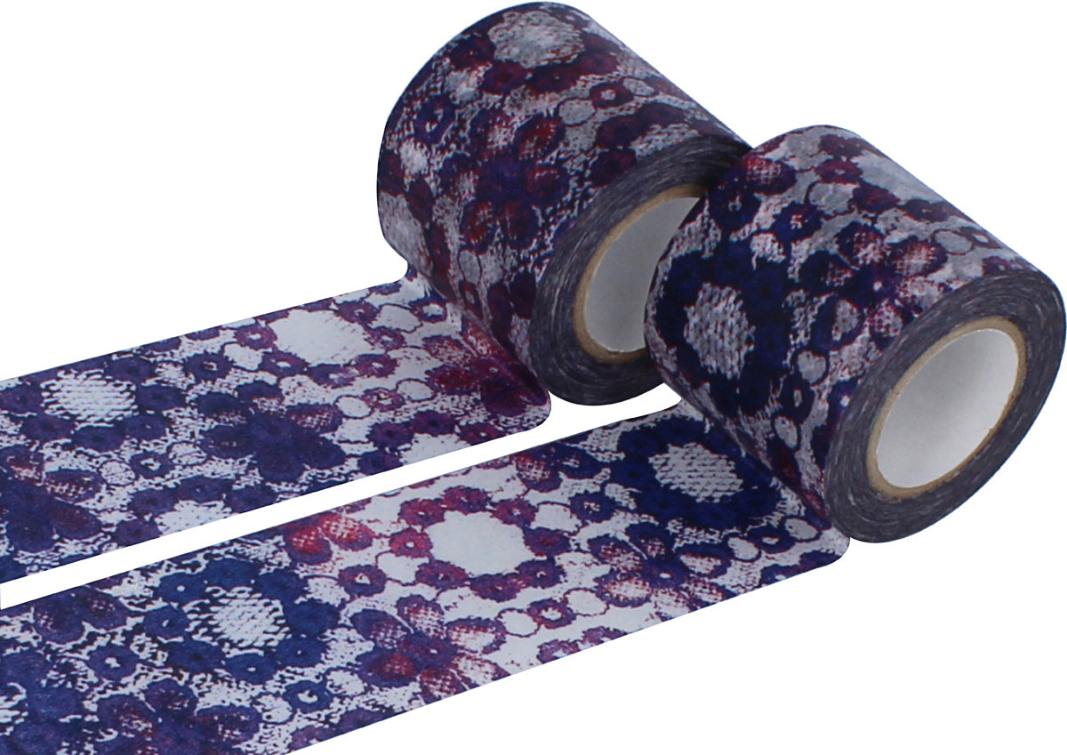 CL29120-03 Set 2 rubans adhesifs masking tape washi zwilinge violet Classiky s
