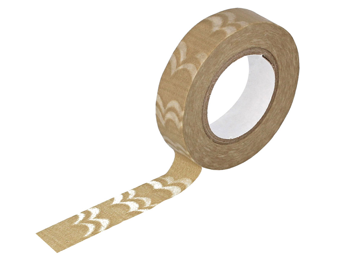 CL29138-01 Cinta adhesvia masking tape washi welle cafe con leche Classiky s