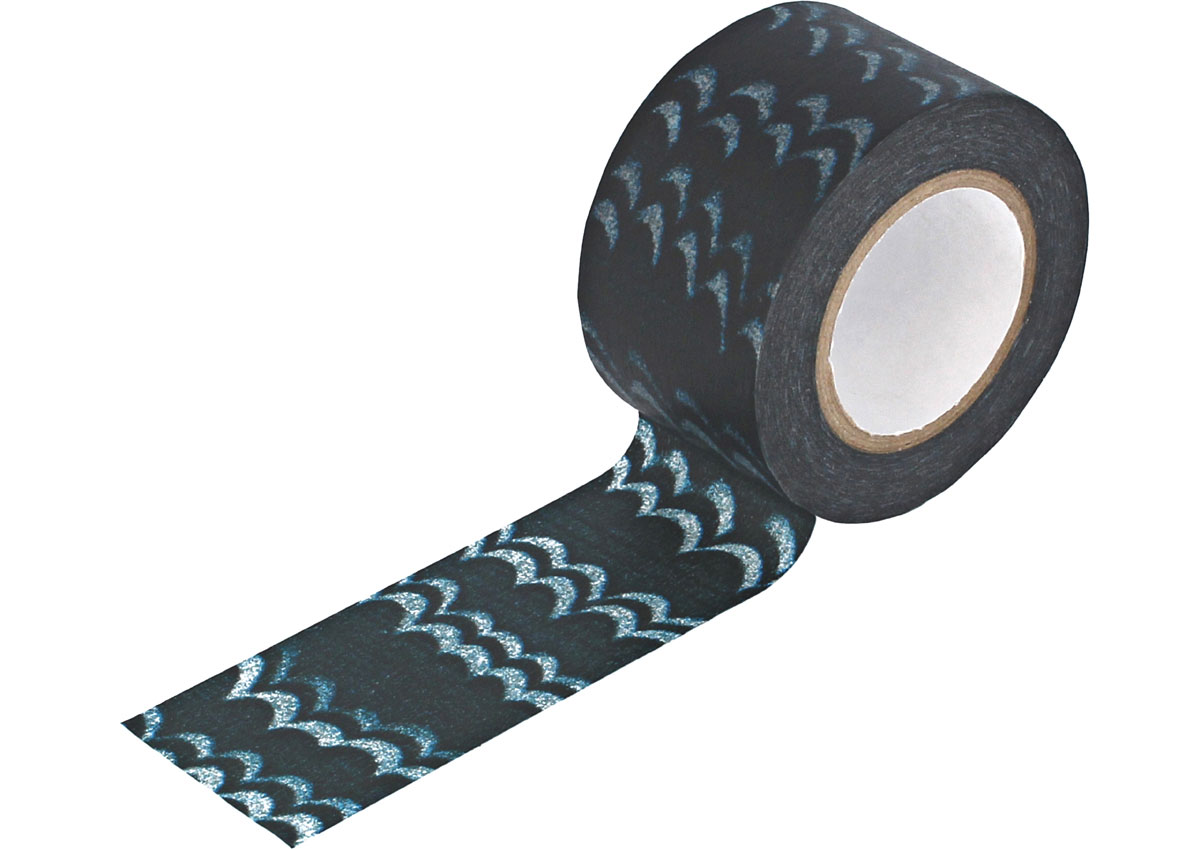 CL29139-03 Ruban adhesif masking tape washi welle indigo Classiky s
