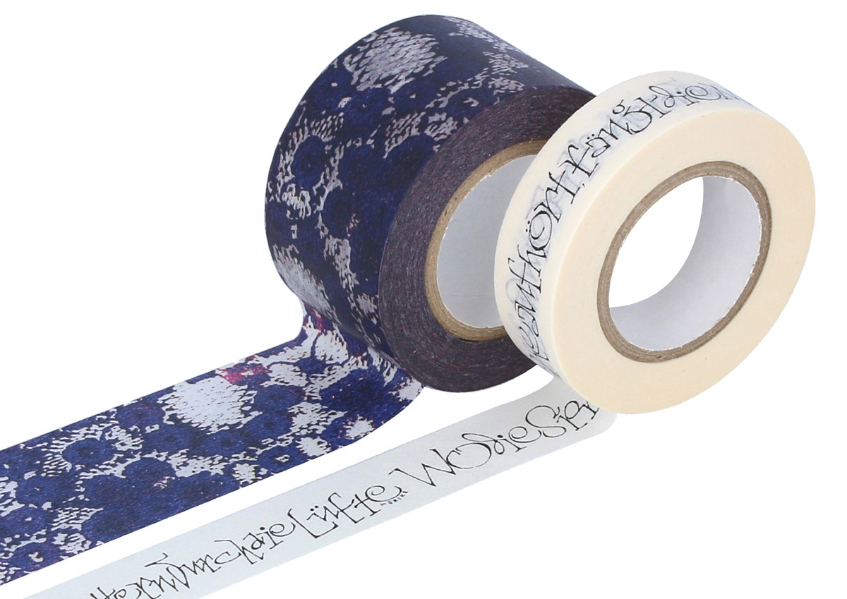 CL29141-06 Set 2 rubans adhesifs masking tape washi designs et mesures assorties C Classiky s