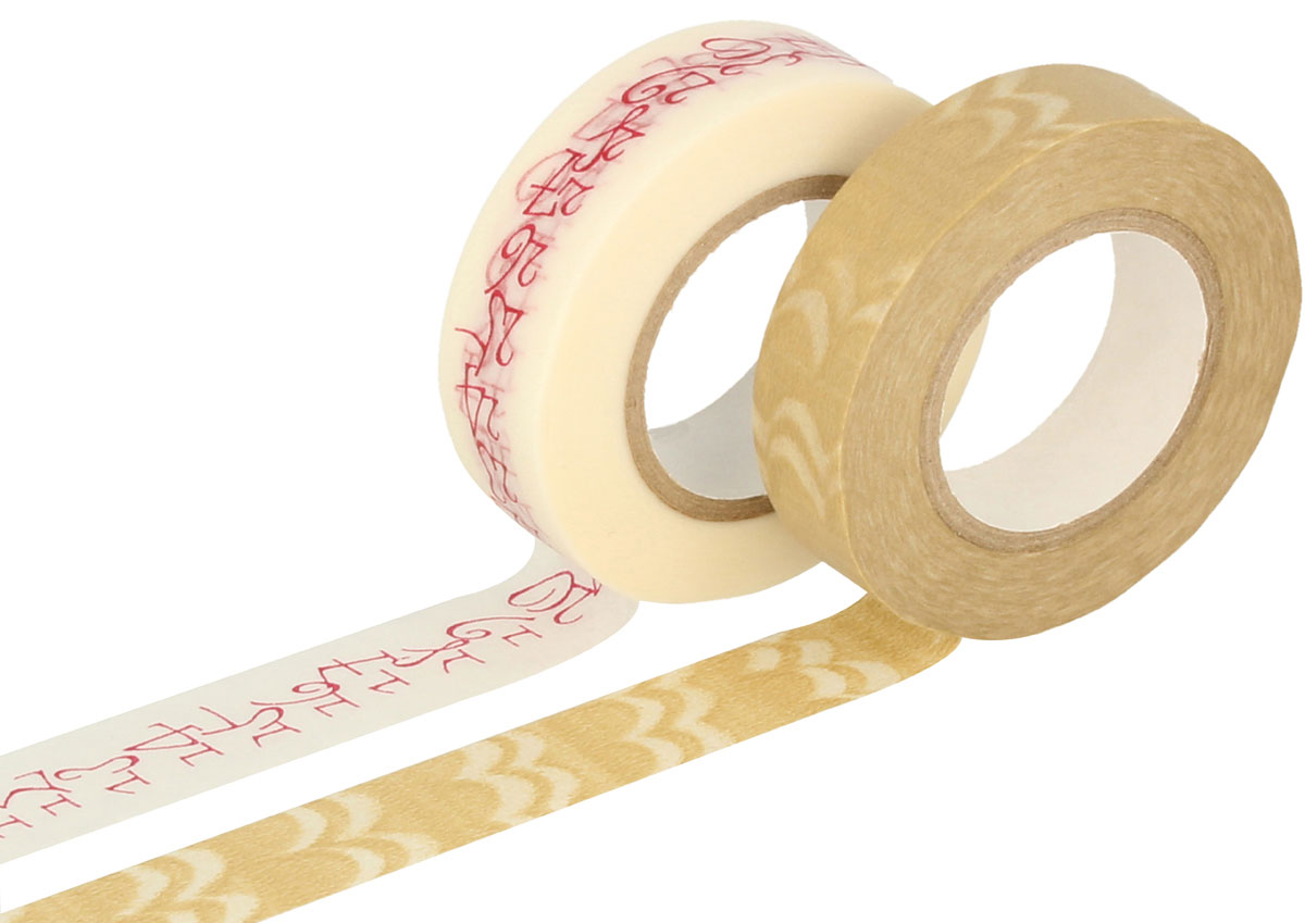 CL29141-10 Set 2 rubans adhesifs masking tape washi designs et mesures assorties A Classiky s