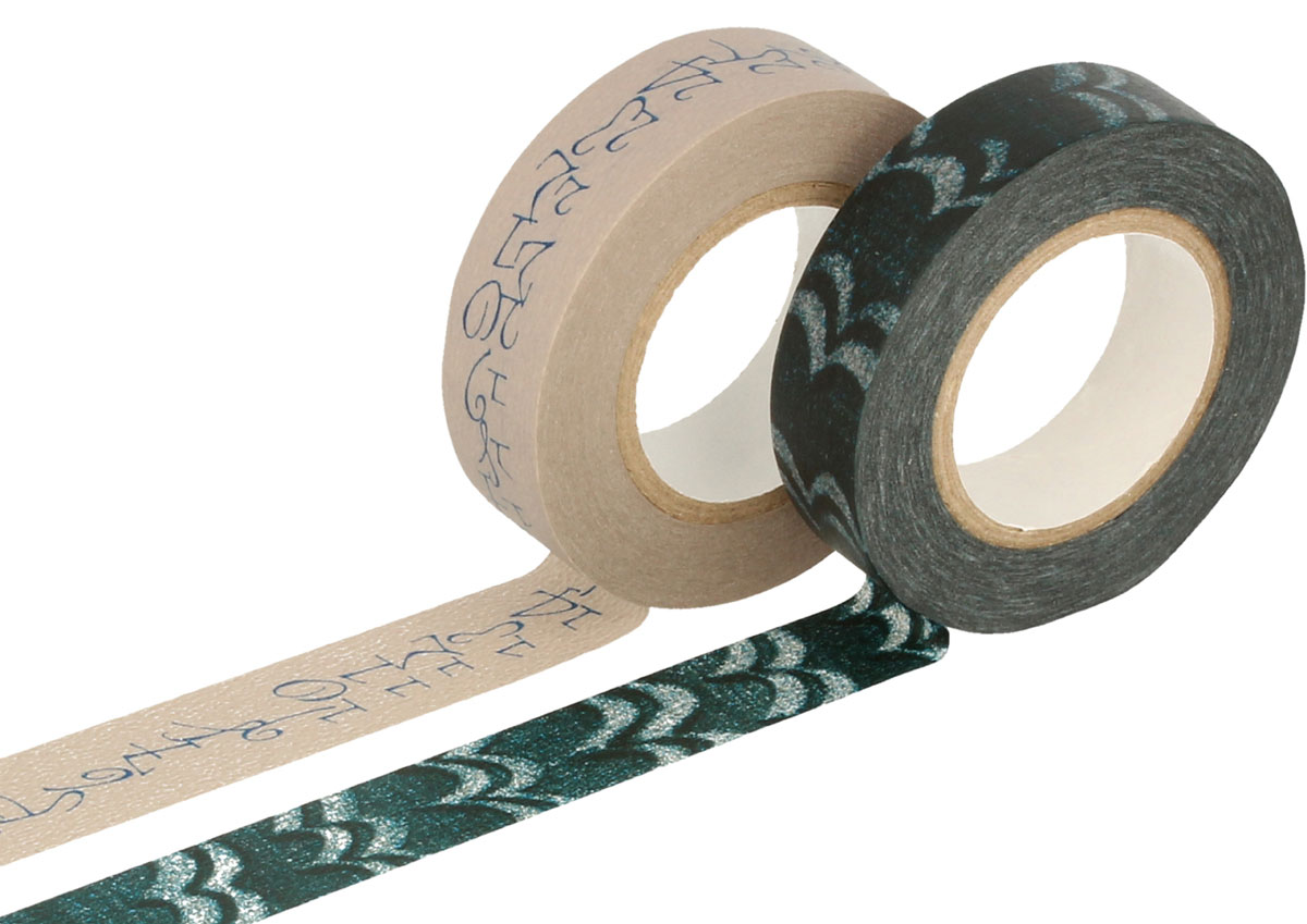 CL29141-12 Set 2 rubans adhesifs masking tape washi designs et mesures assorties C Classiky s