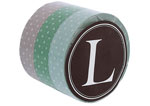 CL45026-02 Set 3 cintas adhesivas masking tape washi puntitos colores surtidos Classiky s - Ítem1