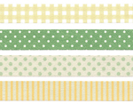 CL45027-02 Set 4 rubans adhesifs masking tape washi vert designs assortis Classiky s - Article2