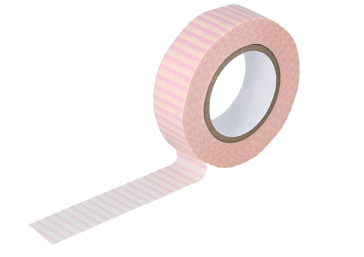 CL45028-11 Cinta adhesiva masking tape washi rayas rosa Classiky s