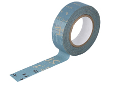 CL45203-04 Cinta adhesiva masking tape washi graffiti B azul Classiky s - Ítem